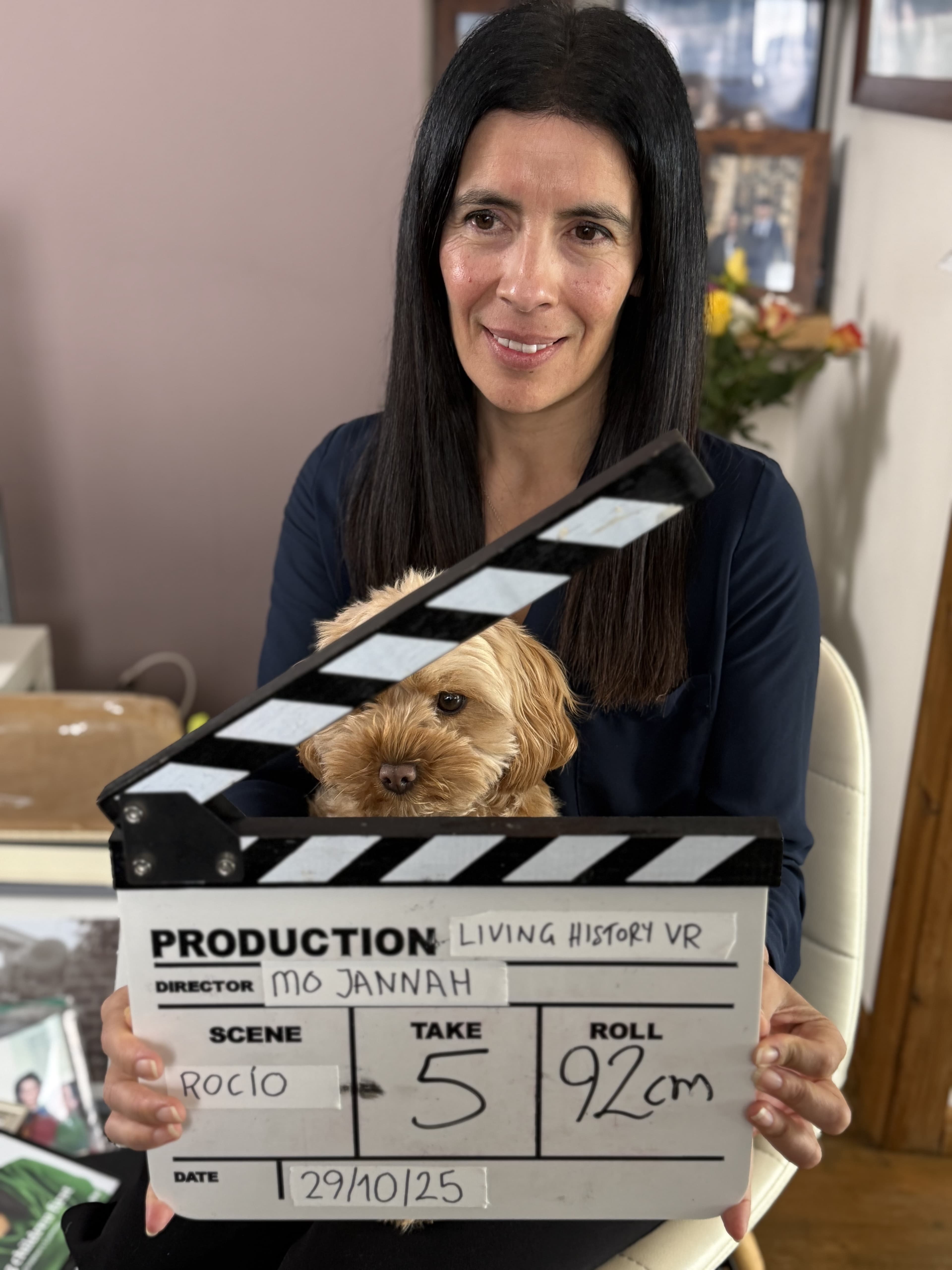 Rocio Cifuentes filming